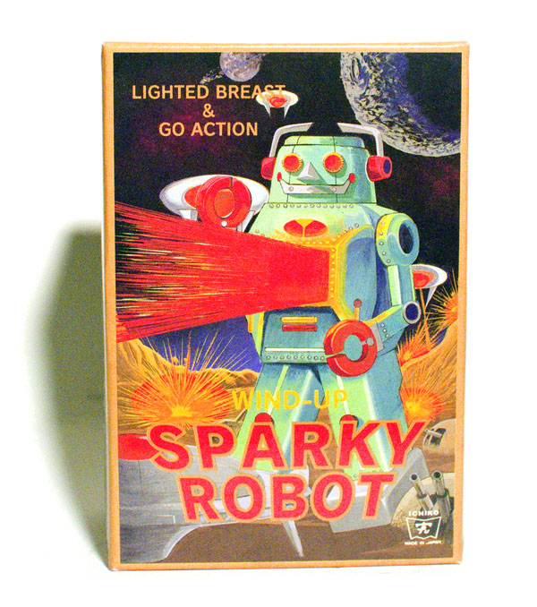 Wind-up Sparky Robot box